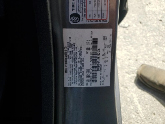 2010 Ford Fusion SE with VIN 3FAHP0HA5AR292506, listed as a Copart auction lot 47587395 with 264,830 mi miles and Clean Title. Bid and sale history available at carsss.com. Image 14.