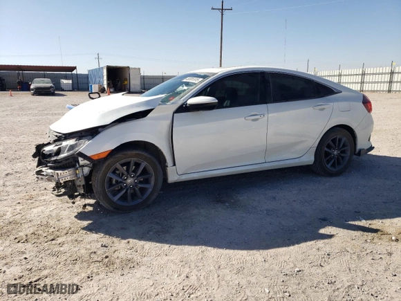 2021 Honda Civic Sedan EX-L with VIN 2HGFC1F77MH704503, listed as a Copart auction lot 48306905 with 54,215 mi miles and Salvage Title. Bid and sale history available at carsss.com. Image 1.