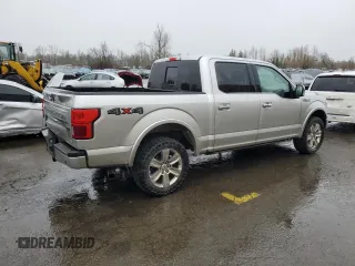 2019 Ford F-150 XL with VIN 1FTEW1E4XKFB47609, listed as a Copart auction lot 46127305 with 134,232 mi miles and Salvage Title. Bid and sale history available at carsss.com. Image 3.