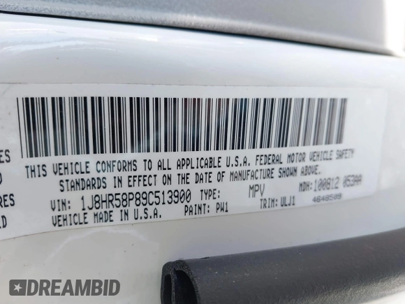 2009 Jeep Grand Cherokee Limited with VIN 1J8HR58P89C513900, listed as a IAAI auction lot 41615957 with 152,119 mi miles and . Bid and sale history available at DreamBid. Image 9.