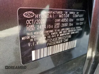 2024 Genesis G70 3.3T Sport Advanced with VIN KMTG54SE3RU137196, listed as a Copart auction lot 76329834 with 1,348 mi miles and Salvage Title. Bid and sale history available at carsss.com. Image 14.