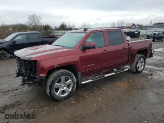 2017 Chevrolet Silverado 1500 LT with VIN 3GCUKREC2HG341765, listed as a Copart auction lot 50606465 with 155,687 mi miles and Salvage Title. Bid and sale history available at carsss.com. Image 1.