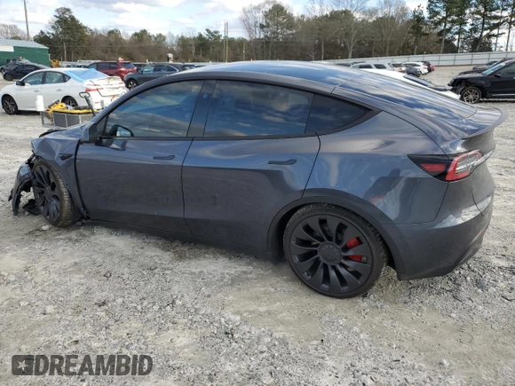 2023 Tesla Model Y Performance with VIN 7SAYGDEF4PF920859, listed as a Copart auction lot 89136705 with 8,148 mi miles and Salvage Title. Bid and sale history available at DreamBid. Image 2.