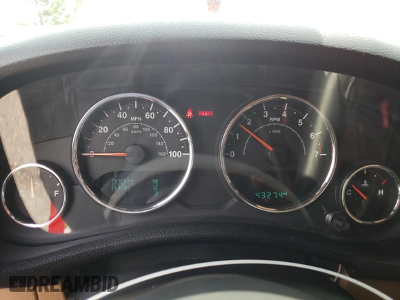 2017 Jeep Wrangler Unlimited Sahara with VIN 1C4HJWEG3HL610297, listed as a Copart auction lot 64732325 with 43,274 mi miles and Salvage title. Bid and sale history available at DreamBid. Image 9.