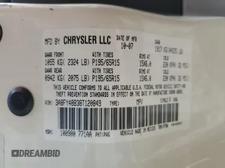 2008 Chrysler PT Cruiser with VIN 3A8FY48B38T120849, listed as a Copart auction lot 60921214 with 97,124 mi miles and Non Repairable. Bid and sale history available at DreamBid. Image 12.