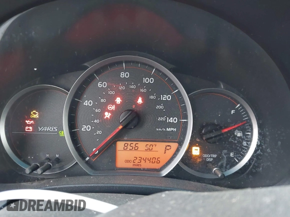 2014 Toyota Yaris L with VIN JTDJTUD34ED576939, listed as a IAAI auction lot 41805971 with 234,406 mi miles. Bid and sale history available at carsss.com. Image 7.
