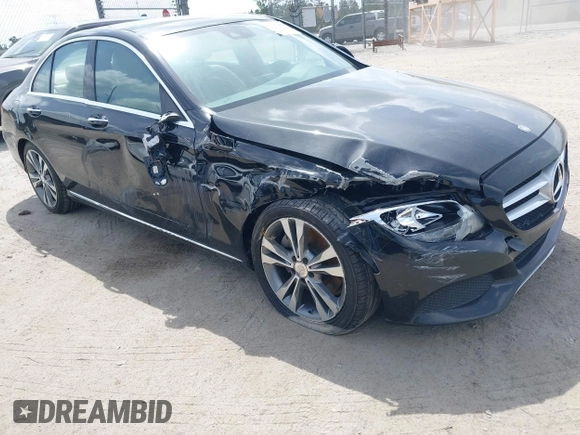 2017 Mercedes-Benz C 300 with VIN 55SWF4JB1HU190340, listed as a IAAI auction lot 41955855 with 158,810 mi miles and . Bid and sale history available at DreamBid. Image 1.