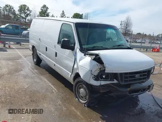 2005 Ford Econoline Cargo with VIN 1FTRE14W45HA10505, listed as a IAAI auction lot 41553982 with 190,357 mi miles and . Bid and sale history available at DreamBid. Image 1.