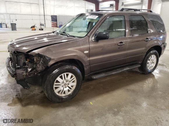 2006 Mercury Mariner Convenience with VIN 4M2YU56Z96KJ14418, listed as a Copart auction lot 47179135 with 163,557 mi miles and Salvage Title. Bid and sale history available at carsss.com. Image 1.