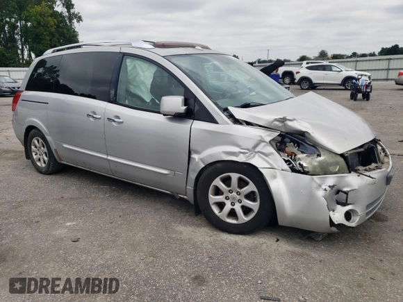 2007 Nissan Quest S with VIN 5N1BV28U57N123234, listed as a Copart auction lot 72026404 with 182,372 mi miles and Salvage Title. Bid and sale history available at carsss.com. Image 4.