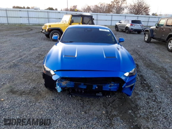 2021 Ford Mustang EcoBoost with VIN 1FA6P8TH1M5153152, listed as a Copart auction lot 72096182 with 9,110 mi miles. Bid and sale history available at carsss.com. Image 5.