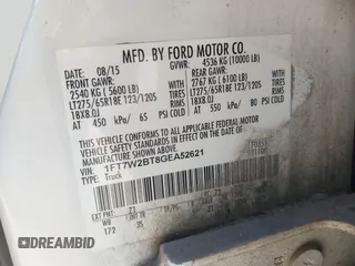 2016 Ford F-250 Lariat with VIN 1FT7W2BT8GEA52621, listed as a IAAI auction lot 42336758 with 208,729 mi miles and . Bid and sale history available at DreamBid. Image 9.