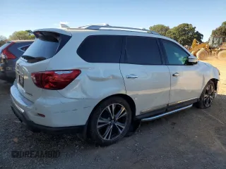 2020 Nissan Pathfinder Platinum with VIN 5N1DR2DN9LC632566, listed as a Copart auction lot 76252874 with 62,166 mi miles and Salvage title. Bid and sale history available at DreamBid. Image 3.