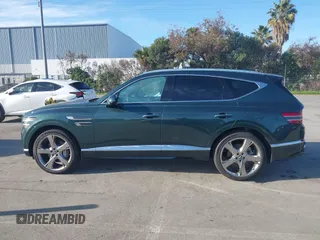 2021 Genesis GV80 with VIN KMUHCESCXMU046641, listed as a IAAI auction lot 41614756 with 25,666 mi miles and . Bid and sale history available at DreamBid. Image 15.