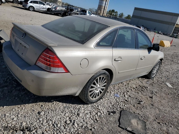 2005 Mercury Montego Premier with VIN 1MEFM42125G610894, listed as a Copart auction lot 76524924 with 137,195 mi miles and Salvage Title. Bid and sale history available at carsss.com. Image 3.
