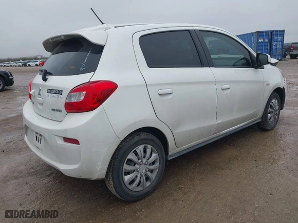 2019 Mitsubishi Mirage ES with VIN ML32A3HJ7KH005935, listed as a IAAI auction lot 41562360 with 71,027 mi miles. Bid and sale history available at carsss.com. Image 4.