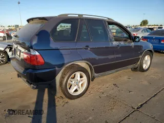 2005 BMW X5 4.4i with VIN 5UXFB53535LV14454, listed as a Copart auction lot 76553064 with 146,437 mi miles and Clean Title. Bid and sale history available at carsss.com. Image 3.