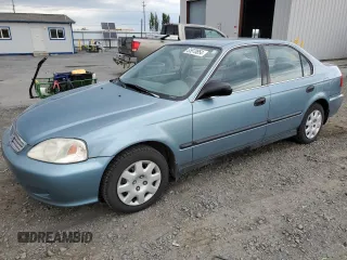 1999 Honda Civic LX with VIN 1HGEJ6577XL039447, listed as a Copart auction lot 55970854 with 100,776 mi miles and Salvage Title. Bid and sale history available at carsss.com. Image 1.