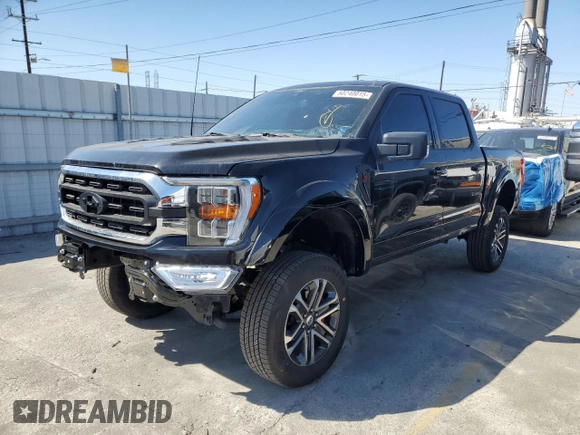2021 Ford F-150 XL with VIN 1FTFW1E54MFD11453, listed as a Copart auction lot 50240015 with 8,645 mi miles and Salvage title. Bid and sale history available at DreamBid. Image 1.