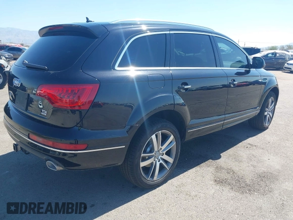 2014 Audi Q7 Premium Plus with VIN WA1LMAFE1ED018222, listed as a IAAI auction lot 42692262 with 144,540 mi miles and . Bid and sale history available at DreamBid. Image 4.
