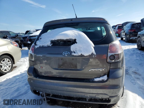 2005 Toyota Matrix STD with VIN 2T1KR32E15C357130, listed as a Copart auction lot 45406475 with 196,190 mi miles and Salvage Title. Bid and sale history available at DreamBid. Image 6.