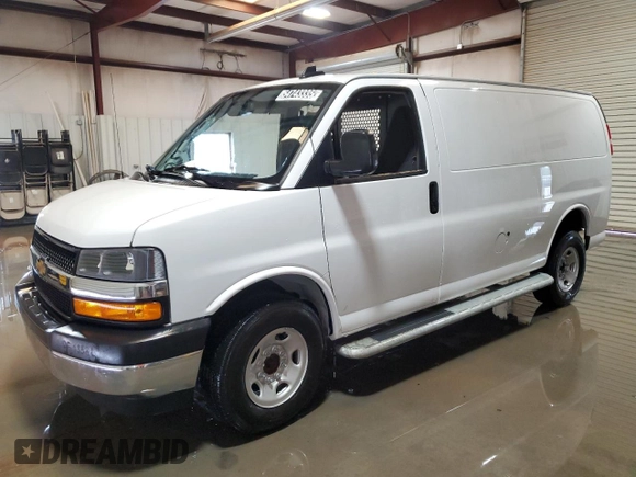 2024 Chevrolet Express Cargo with VIN 1GCWGAFP0R1158491, listed as a Copart auction lot 54743335 with Not provided miles and Clean title. Bid and sale history available at DreamBid. Image 1.