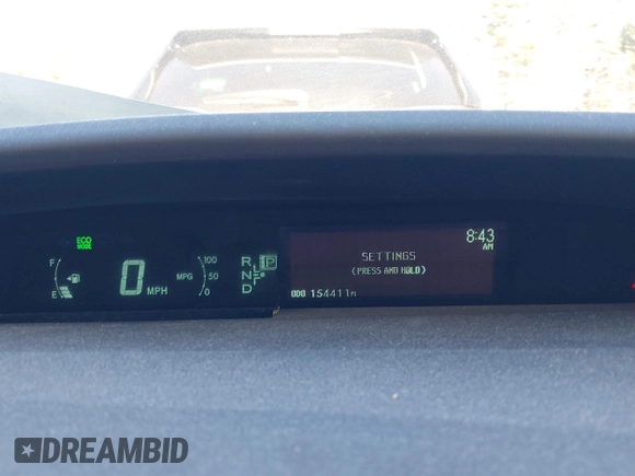 2011 Toyota Prius I with VIN JTDKN3DU3B0291993, listed as a IAAI auction lot 41892191 with 154,411 mi miles. Bid and sale history available at carsss.com. Image 7.