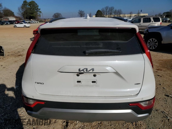 2023 Kia Niro EX with VIN KNDCR3LE5P5081599, listed as a Copart auction lot 87872055 with 34,407 mi miles and Salvage Title. Bid and sale history available at carsss.com. Image 6.