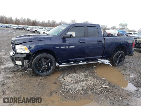 2012 Ram 1500 Sport with VIN 1C6RD7HT8CS215211, listed as a Copart auction lot 44674055 with 126,052 mi miles and Salvage title. Bid and sale history available at DreamBid. Image 1.