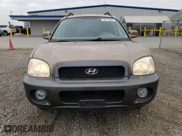 2004 Hyundai Santa Fe GLS with VIN KM8SC73E24U625249, listed as a Copart auction lot 76717254 with 173,092 mi miles and Salvage Title. Bid and sale history available at carsss.com. Image 5.