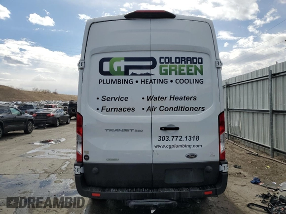 2020 Ford Transit Cargo with VIN 1FTBR1XG9LKB78778, listed as a Copart auction lot 46772515 with 64,396 mi miles and Salvage Title. Bid and sale history available at DreamBid. Image 6.
