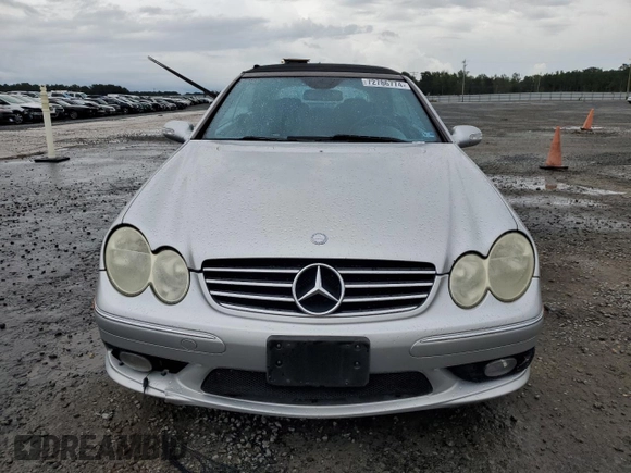 2005 Mercedes-Benz CLK-Class AMG with VIN WDBTK76G85T043932, listed as a Copart auction lot 72786774 with 105,682 mi miles and Salvage Title. Bid and sale history available at carsss.com. Image 5.