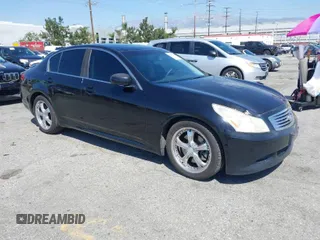 2008 Infiniti G35 Sport with VIN JNKBV61EX8M217422, listed as a IAAI auction lot 41989148 with 141,575 mi miles. Bid and sale history available at carsss.com. Image 1.