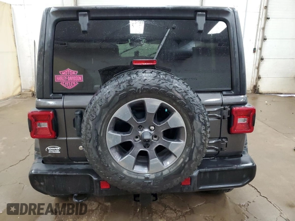 2019 Jeep Wrangler Unlimited Sahara with VIN 1C4HJXEG1KW541377, listed as a Copart auction lot 53295615 with 91,255 mi miles and Clean title. Bid and sale history available at DreamBid. Image 6.