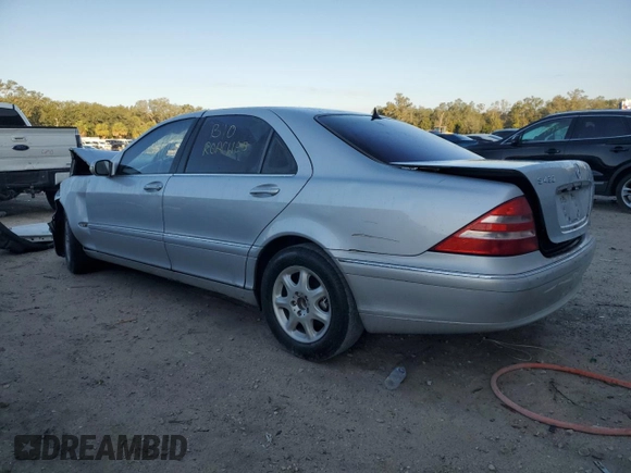 2002 Mercedes-Benz S-Class 4.3L with VIN WDBNG70J02A231267, listed as a Copart auction lot 84684134 with 0 mi miles and Non Repairable. Bid and sale history available at carsss.com. Image 2.