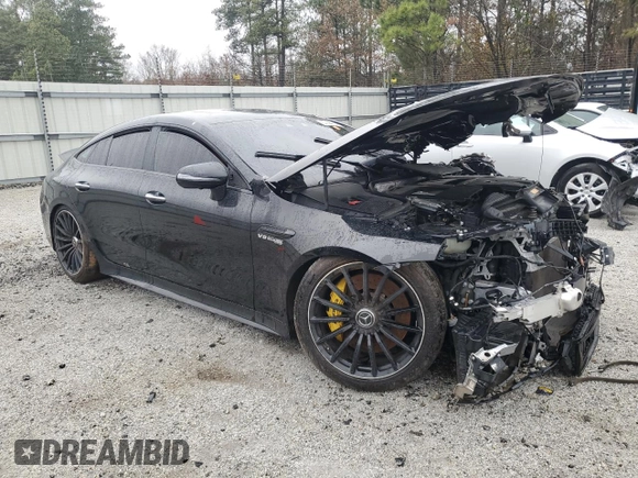 2020 Mercedes-Benz AMG GT 63 S with VIN WDD7X8KB5LA015038, listed as a Copart auction lot 84061004 with 64,514 mi miles and Clean title. Bid and sale history available at DreamBid. Image 4.
