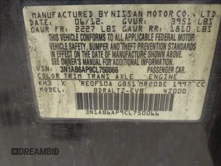 2012 Nissan Sentra SR with VIN 3N1AB6AP9CL750066, listed as a IAAI auction lot 42133339 with 122,581 mi miles and . Bid and sale history available at DreamBid. Image 9.