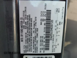 2017 Ford Fusion Hybrid SE с VIN 3FA6P0LU3HR287520, выставлен на аукционе Copart как лот 63519315 с пробегом 101 156 миль миль и Списание • Salvage title. История ставок и продаж доступна на DreamBid. Изображение 13.