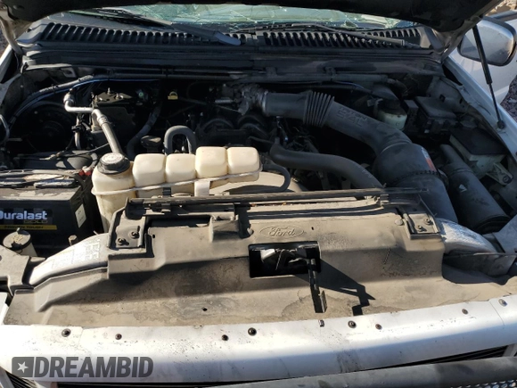2001 Ford F-250 XL with VIN 1FTNW20L71ED89038, listed as a Copart auction lot 60929745 with 287,403 mi miles and Salvage title. Bid and sale history available at DreamBid. Image 11.