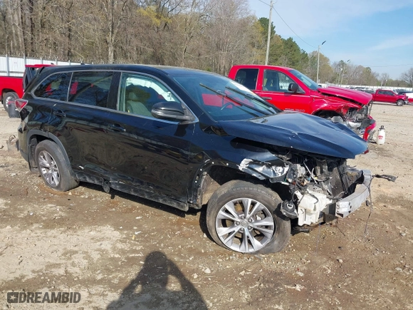2015 Toyota Highlander LE with VIN 5TDBKRFH1FS125261, listed as a IAAI auction lot 41911183 with 1 mi miles. Bid and sale history available at carsss.com. Image 1.