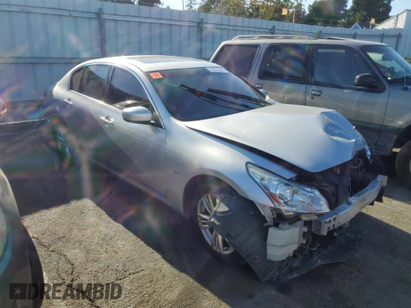 2015 Infiniti Q40 with VIN JN1CV6AP0FM500337, listed as a Copart auction lot 74370964 with 0 mi miles and Salvage Title. Bid and sale history available at carsss.com. Image 4.