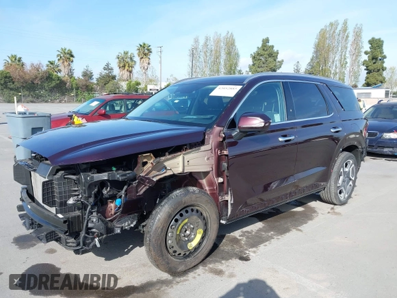 2024 Hyundai Palisade Limited z VIN KM8R54GE2RU678722, wystawiony jako IAAI lot #42052885 z przebiegiem 19 757 mil mil oraz . Historia ofert i sprzedaży dostępna na DreamBid. Obrazek 6.