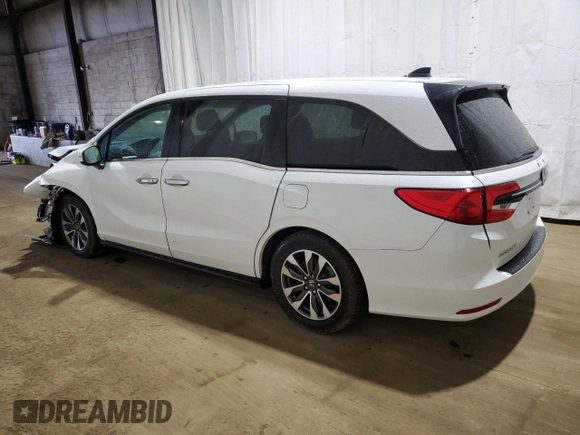 2021 Honda Odyssey EX-L with VIN 5FNRL6H75MB036857, listed as a Copart auction lot 47466245 with Not Provided miles and Salvage Title. Bid and sale history available at DreamBid. Image 2.
