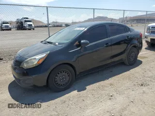 2013 Kia Rio LX with VIN KNADM4A37D6164867, listed as a Copart auction lot 64719374 with 112,840 mi miles and Salvage Title. Bid and sale history available at carsss.com. Image 1.