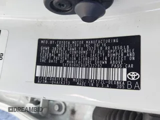 2016 Toyota Corolla L z VIN 5YFBURHE8GP532792, wystawiony jako IAAI lot #41820276 z przebiegiem 43 764 mil mil oraz . Historia ofert i sprzedaży dostępna na DreamBid. Obrazek 9.