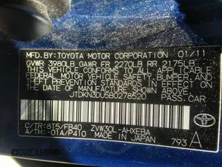 2011 Toyota Prius I z VIN JTDKN3DU5B0278520, wystawiony jako IAAI lot #42295191 z przebiegiem 215 309 mil mil oraz . Historia ofert i sprzedaży dostępna na DreamBid. Obrazek 9.