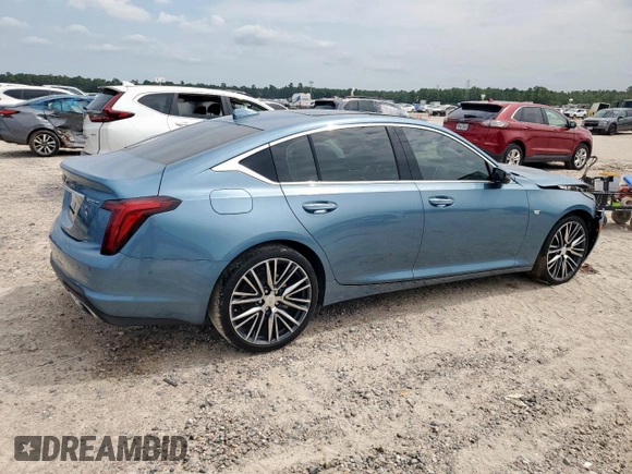 2023 Cadillac CT5 Premium Luxury with VIN 1G6DN5RW6P0131809, listed as a Copart auction lot 67114565 with 14,064 mi miles and Salvage title. Bid and sale history available at DreamBid. Image 3.