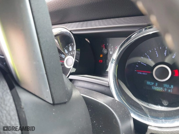 2014 Ford Mustang V6 with VIN 1ZVBP8AM3E5217165, listed as a IAAI auction lot 39801387 with 108,505 mi miles. Bid and sale history available at carsss.com. Image 7.