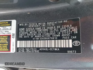 2011 Toyota Camry LE z VIN 4T1BF3EK0BU678810, wystawiony jako IAAI lot #42389108 z przebiegiem 240 908 mil mil oraz . Historia ofert i sprzedaży dostępna na DreamBid. Obrazek 9.