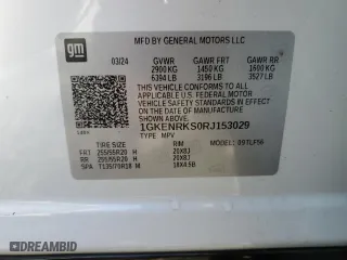 2024 GMC Acadia AWD Denali with VIN 1GKENRKS0RJ153029, listed as a Copart auction lot 89339595 with 5,266 mi miles and Salvage Title. Bid and sale history available at carsss.com. Image 15.